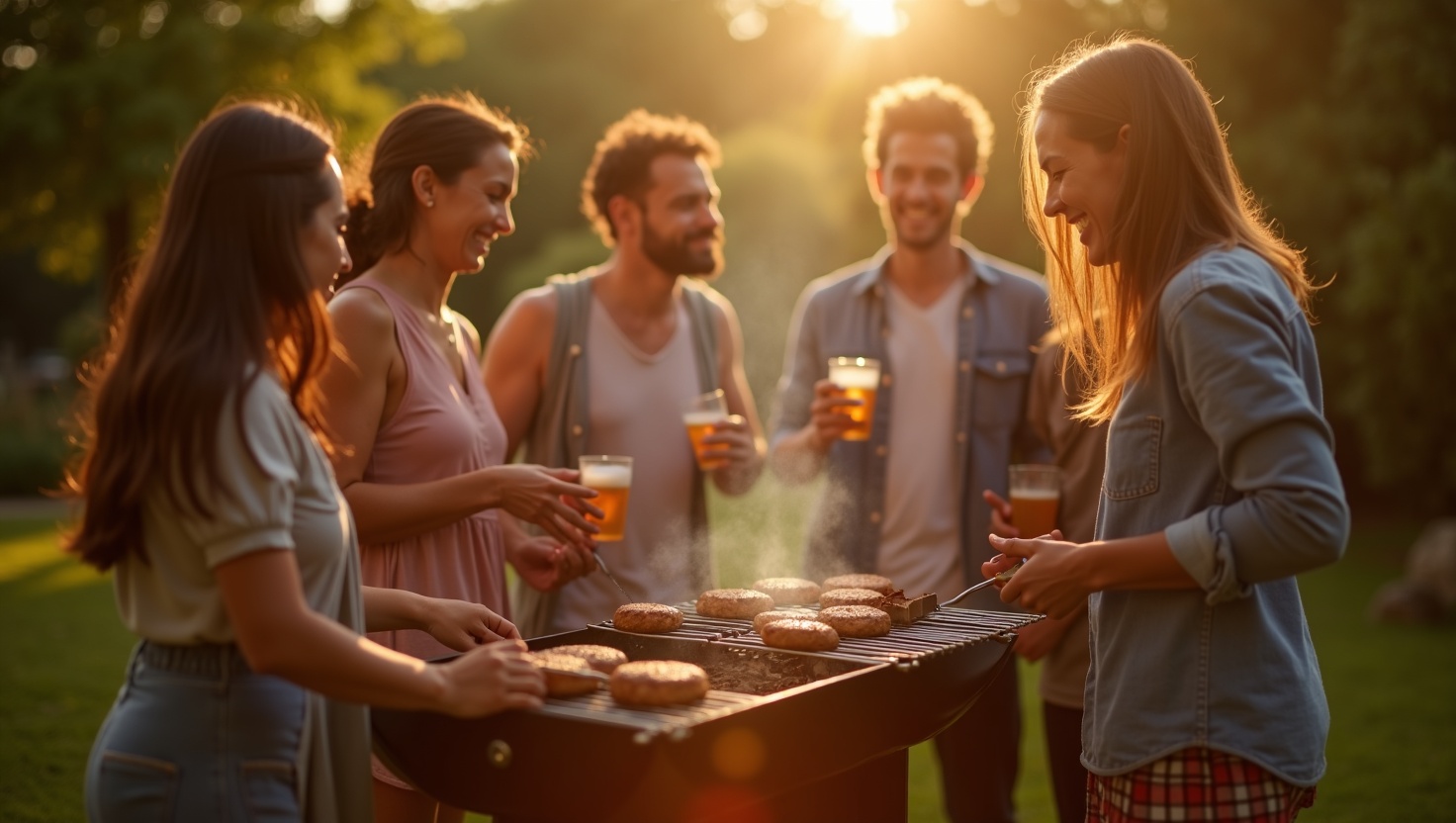 Friends at a BBQ