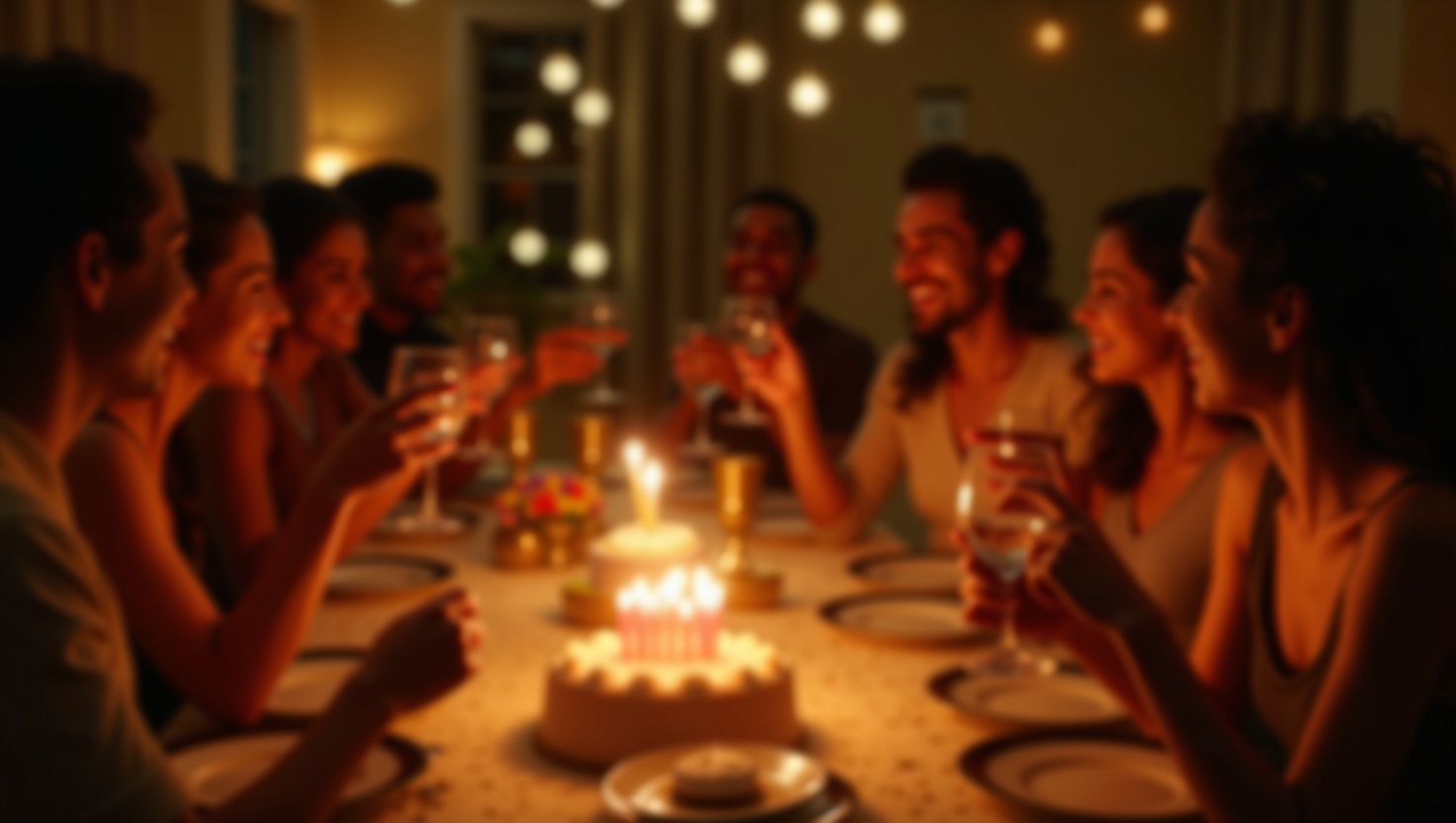Birthday dinner with friends